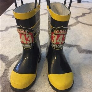 Toddler Boy  Firechief Rain Boot Black size 12